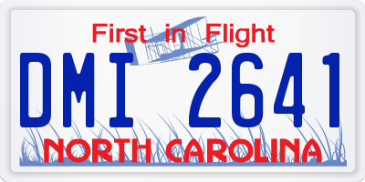 NC license plate DMI2641