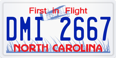 NC license plate DMI2667