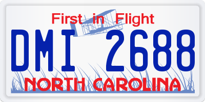 NC license plate DMI2688