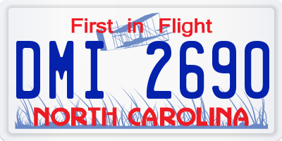 NC license plate DMI2690