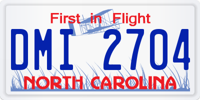 NC license plate DMI2704