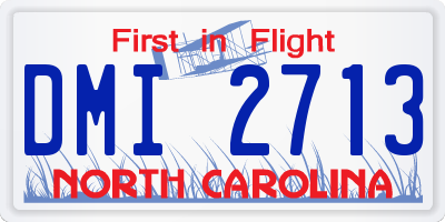 NC license plate DMI2713