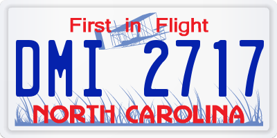 NC license plate DMI2717
