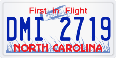 NC license plate DMI2719