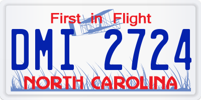NC license plate DMI2724
