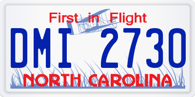 NC license plate DMI2730