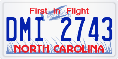 NC license plate DMI2743