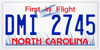 NC license plate DMI2745