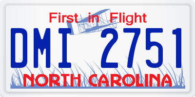 NC license plate DMI2751
