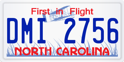 NC license plate DMI2756