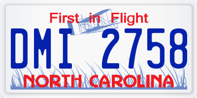 NC license plate DMI2758