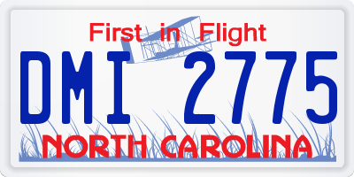 NC license plate DMI2775
