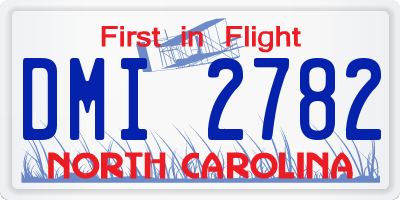 NC license plate DMI2782