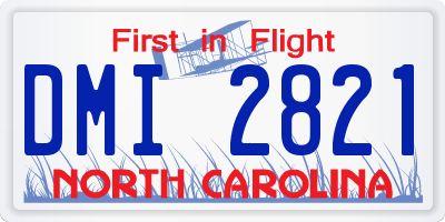 NC license plate DMI2821