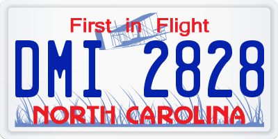 NC license plate DMI2828