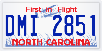 NC license plate DMI2851