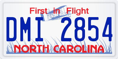 NC license plate DMI2854