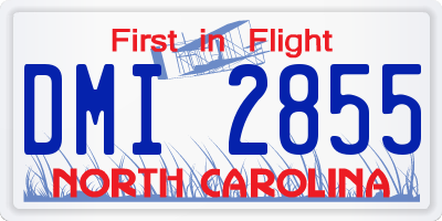 NC license plate DMI2855