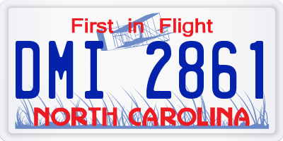 NC license plate DMI2861