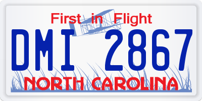 NC license plate DMI2867