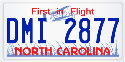 NC license plate DMI2877