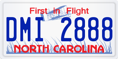 NC license plate DMI2888