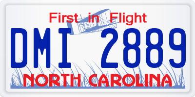NC license plate DMI2889