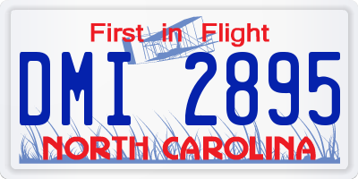NC license plate DMI2895