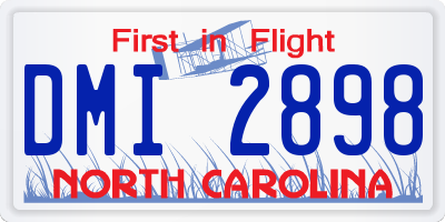 NC license plate DMI2898