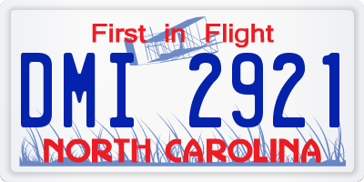 NC license plate DMI2921