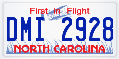 NC license plate DMI2928