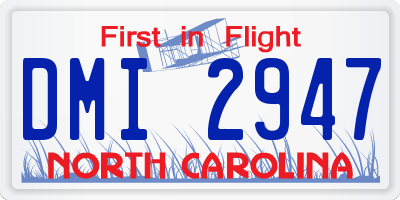 NC license plate DMI2947