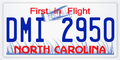 NC license plate DMI2950
