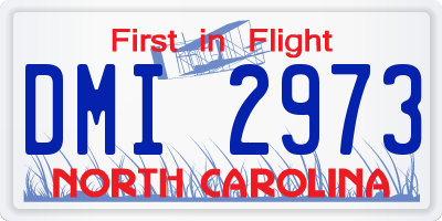 NC license plate DMI2973