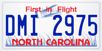 NC license plate DMI2975