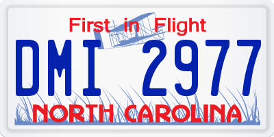 NC license plate DMI2977