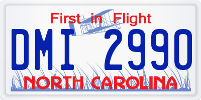 NC license plate DMI2990
