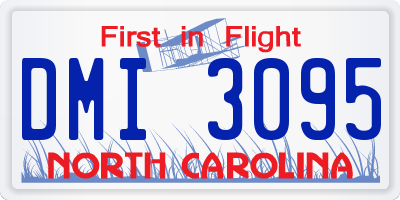NC license plate DMI3095