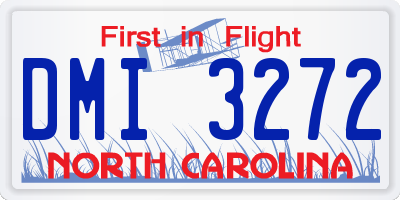 NC license plate DMI3272