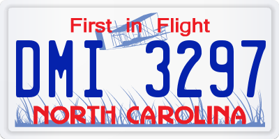 NC license plate DMI3297