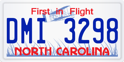 NC license plate DMI3298