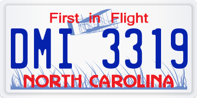 NC license plate DMI3319