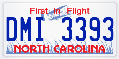 NC license plate DMI3393