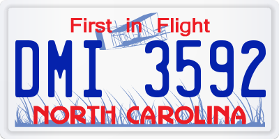 NC license plate DMI3592