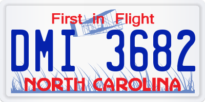 NC license plate DMI3682