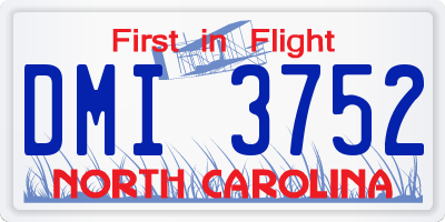 NC license plate DMI3752