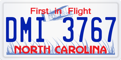 NC license plate DMI3767