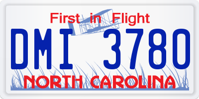 NC license plate DMI3780