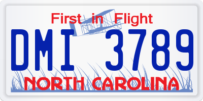 NC license plate DMI3789
