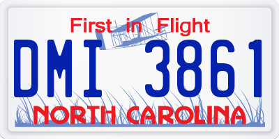 NC license plate DMI3861